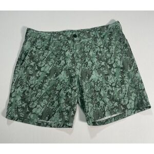 Save The Duck Sustainable Shorts Recycled Camo Green 7" Inseam Size L Chino